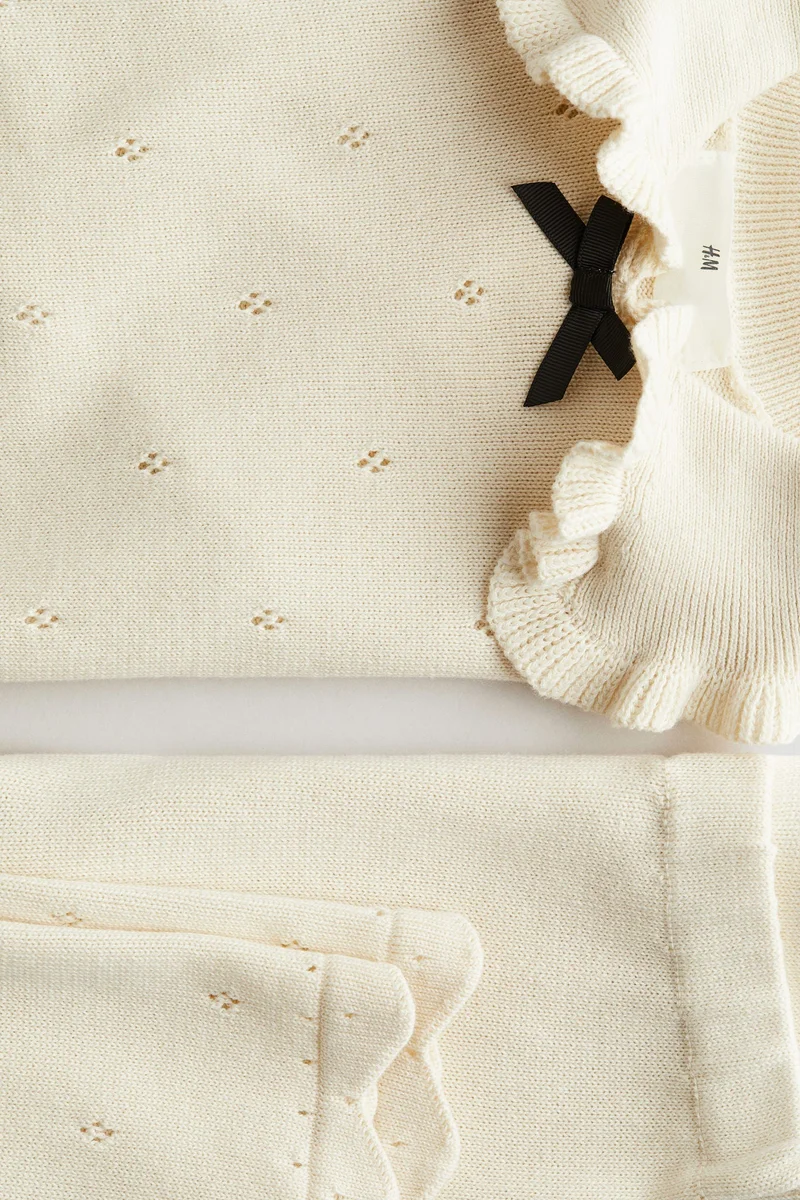 اتش اند ام طقم من الملابس المحبوكة - عبوة من قطعتين